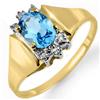 Image 1 : CERTIFIED 1.03ctw BLUE TOPAZ & DIAMOND LADIES RING GOLD