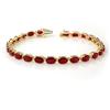 Image 1 : ACA CERTIFIED 16.0 ctw RUBY TENNIS BRACELET YELLOW GOLD
