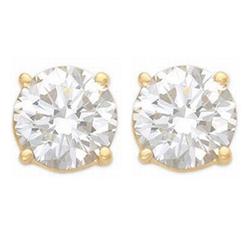 OVERSTOCK SOLITAIRE 2.50ctw DIAMOND STUD EARRINGS GOLD