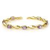 Image 1 : OVERSTOCK 6.0ctw TANZANITE LADIES BRACELET YELLOW GOLD