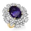 Image 1 : ACA CERTIFIED 13.25ct TANZANITE & DIAMOND RING 14K GOLD