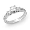 Image 1 : ACA CERTIFIED .90ct DIAMOND ENGAGEMENT RING 14K W GOLD