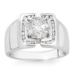 CERTIFIED QUALITY 2.08ctw DIAMOND MEN'S RING WHITE GOLD