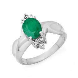 OVERSTOCK CERTIFIED 1.53ctw EMERALD & DIAMOND RING GOLD