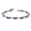 Image 1 : OVERSTOCK 6.11ct TANZANITE & DIAMOND BRACELET 14KT GOLD