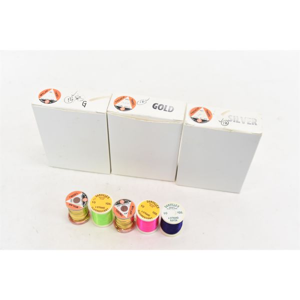 Box Lot Fly Fishing Fly Making Material Mylar/French Tinsel ...