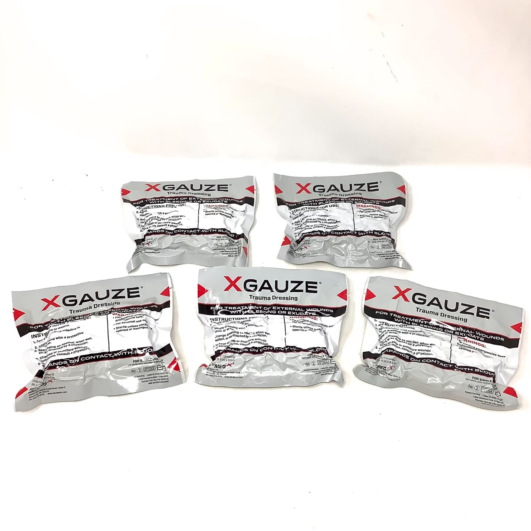 X Gauze Trauma Dressing X 5