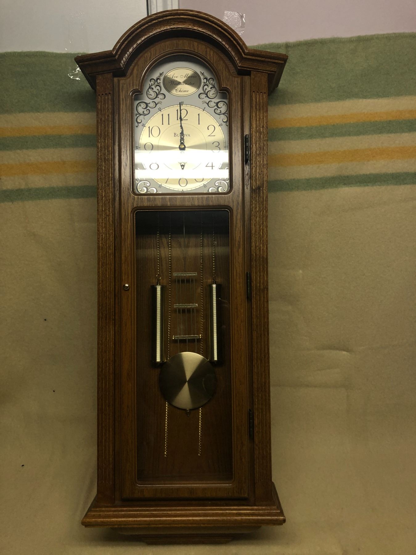 Ave Maria Westminister Chime Bulova Hanging Clock
