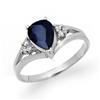 Image 1 : ACA CERTIFIED 1.81 ctw SAPPHIRE & DIAMOND RING GOLD