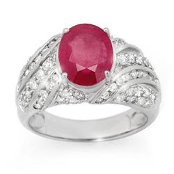 MEN'S RING 7.25ctw ACA CERTIFIED RUBY & DIAMOND 14KT