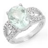 Image 1 : CERTIFIED 4.75ctw AQUAMARINE & DIAMOND RING WHITE GOLD