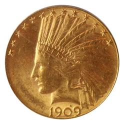 1909-D Indian Head US $10 PCGS Certified Gold Coin MS61