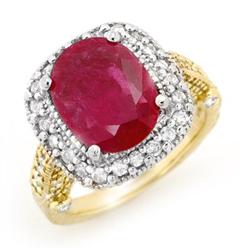 OVERSTOCK 9.4ctw ACA Certified RUBY & DIAMOND RING GOLD