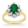 Image 1 : CERTIFIED 2.02ctw EMERALD & DIAMOND RING YELLOW GOLD