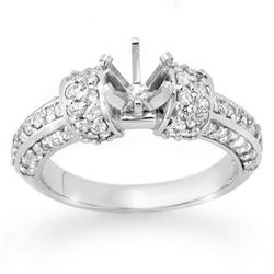 CERTIFIED .75ctw DIAMOND SEMI MOUNT RING WHITE GOLD