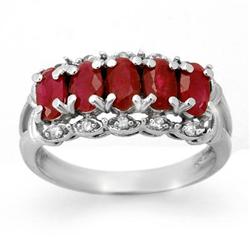 OVERSTOCK 2.0ctw CERTIFIED RUBY & DIAMOND RING GOLD