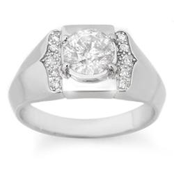 DIAMOND 1.65ctw MEN'S RING IN WHITE GOLD CERTIFIED