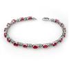 Image 1 : OVERSTOCK 7.12 ctw CERTIFIED RUBY & DIAMOND BRACELET