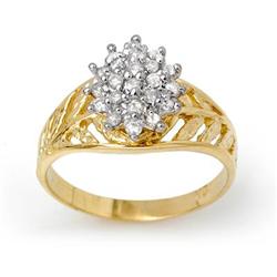 ACA OVERSTOCK 0.25ctw DIAMOND CLUSTER RING YELLOW GOLD