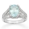 Image 1 : ACA CERTIFIED 3.95ct AQUAMARINE & DIAMOND RING 14K GOLD