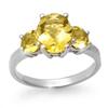 Image 1 : ACA CERTIFIED 2.55 ctw CITRINE LADIES RING WHITE GOLD