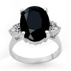 CERTIFIED 7.76ctw SAPPHIRE & DIAMOND RING WHITE GOLD