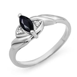 CERTIFIED 0.26ctw DIAMOND & SAPPHIRE RING WHITE GOLD