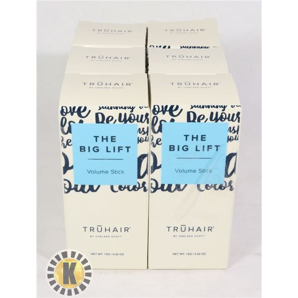 PACK OF 6. TRUHAIR- THE BIG LIFT VOLUME STICK