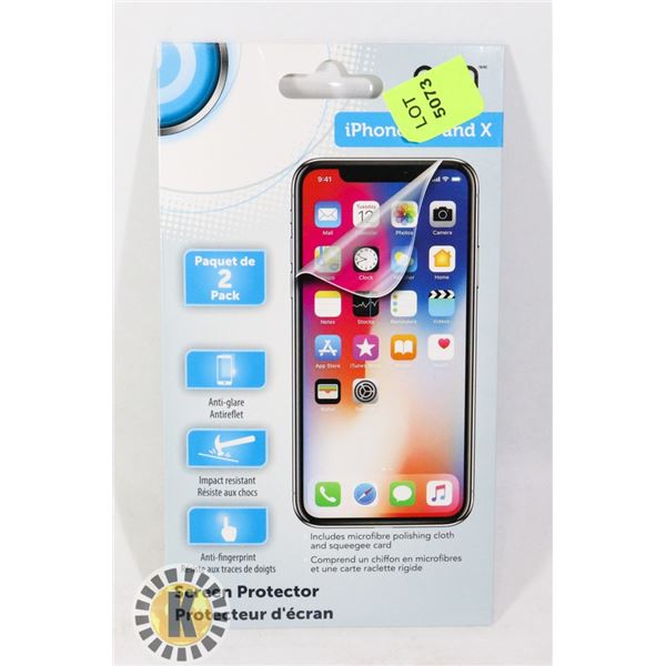 NEW IPHONE Xs AND X SCREEN PROTECTOR 2 PACK