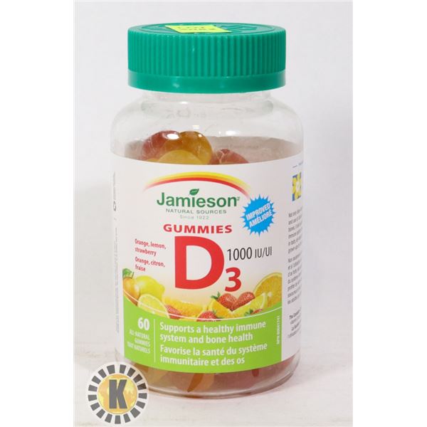 JAMIESON GUMMIES D3 1000 IU/UI  EXP 09 2021