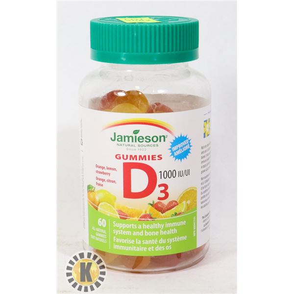 JAMIESON GUMMIES D3 1000 IU/UI EXP 09 2021