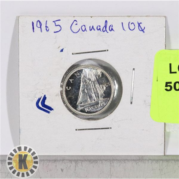 1965 CANADIAN 10 CENTS