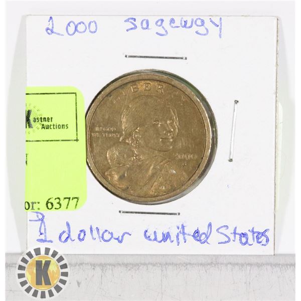 2000 USA SACAGAWEA $1 COIN