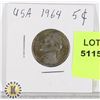 Image 1 : 1964 USA NICKEL