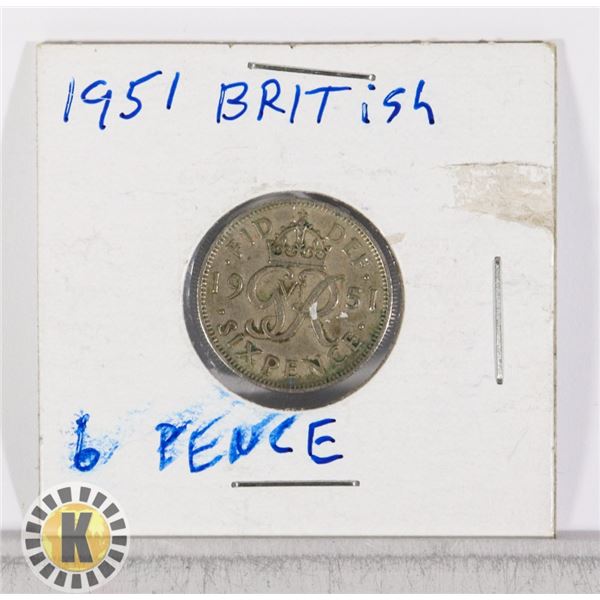 1951 BRITISH 6 PENCE