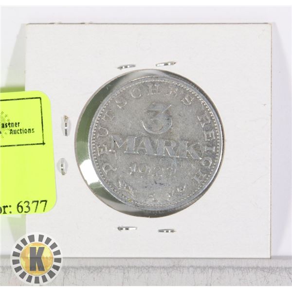1922 NAZI 3-MARK COIN