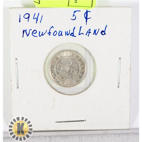 1941 NEWFOUND LAND SMALL NICKEL