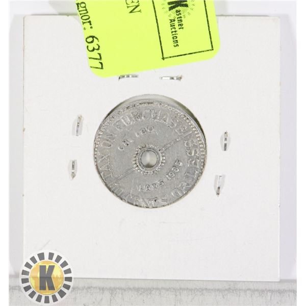 1935 WASHINGTON TAX TOKEN