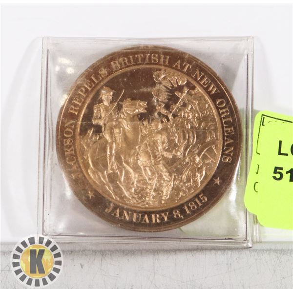 JACKSON REPELS BRITISH AT NEW ORLEANS JANUARY 8,