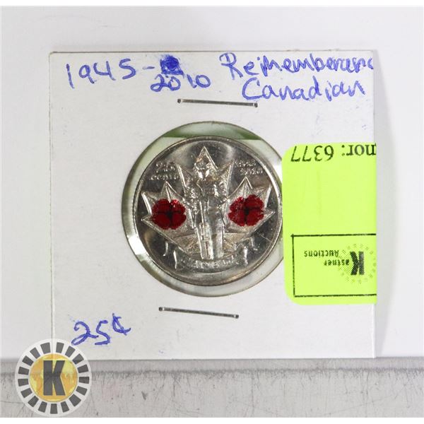 1945-2010 CANADIAN REMEMBRANCE QUARTER