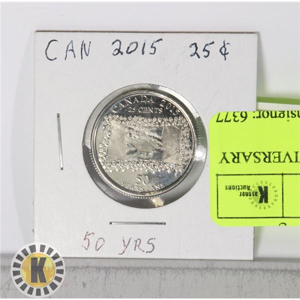 2015 CANADIAN 50TH ANNIVERSARY QUARTER