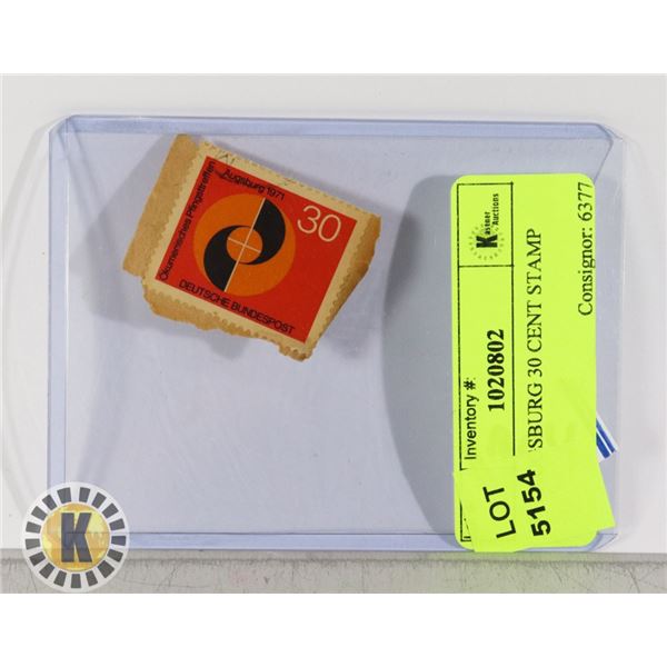 1971 AUGSBURG 30 CENT STAMP