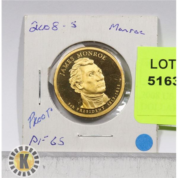 2008 US PROOF PRESIDENTIAL DOLLAR JAMES MONROE