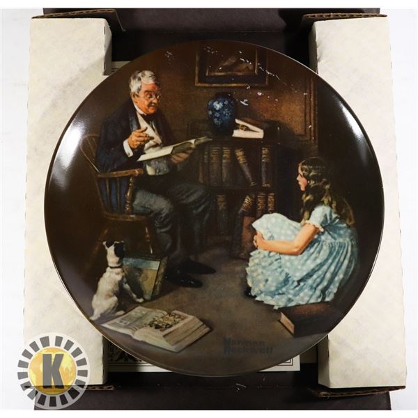 THE STORY TELLER COLLECTOR PLATE ROCKWELL