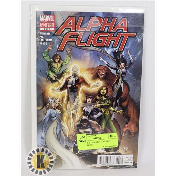 MARVEL 6 OF 8 ALPHA FLIGHT COMIC BOOK