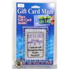 Image 1 : GIFT CARD MAZE, SOLVE THE MAZE TO OPEN, NEW