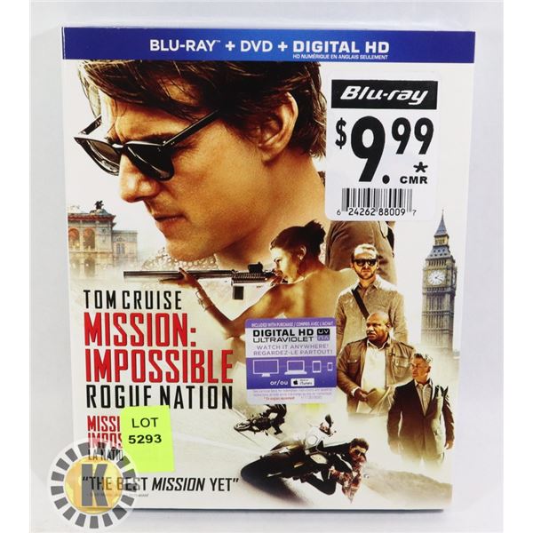 NEW BLUE RAY TOM CRUISE M:I ROGUE NATION