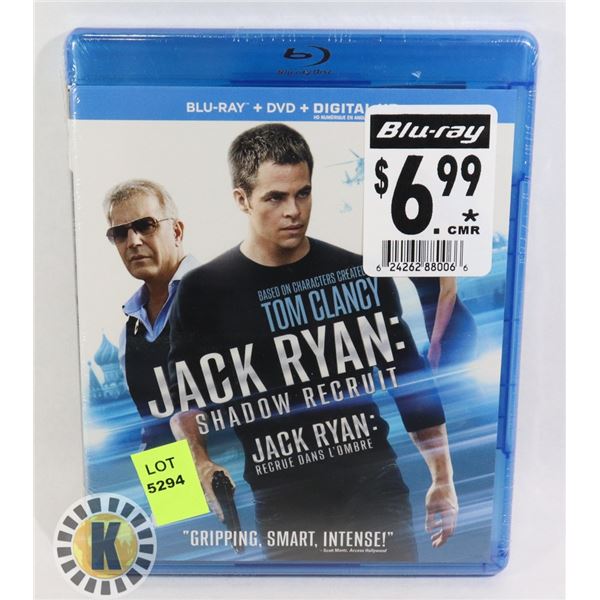 NEW BLUE RAY TOM CLANCY JACK RYAN: SHADOW RECRUIT