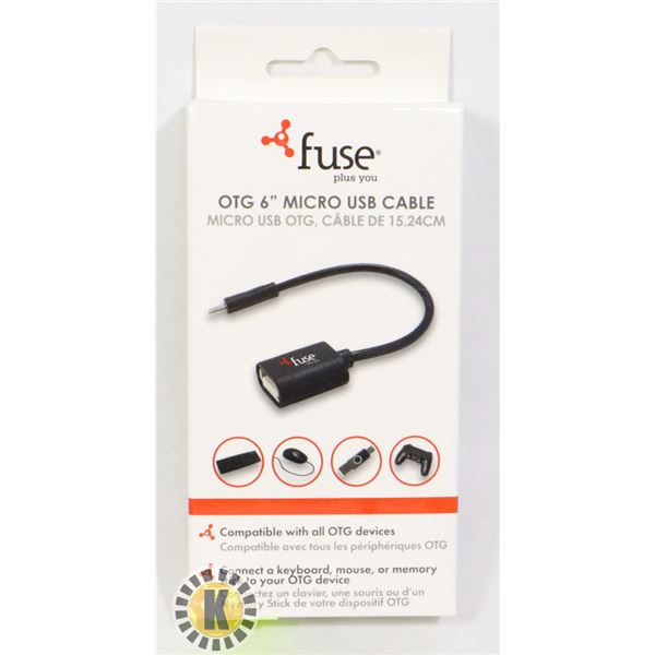 FUSE OTG 6" MICRO USB CABLE