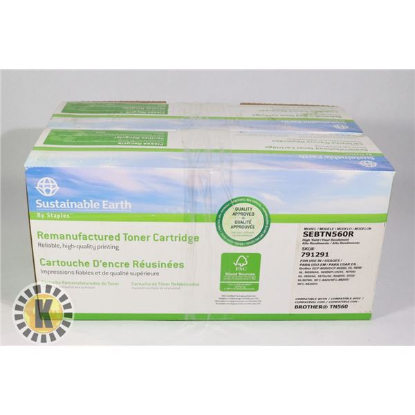 2 STAPLES SUSTAINABLE EARTH PRINTER CARTRIDGE